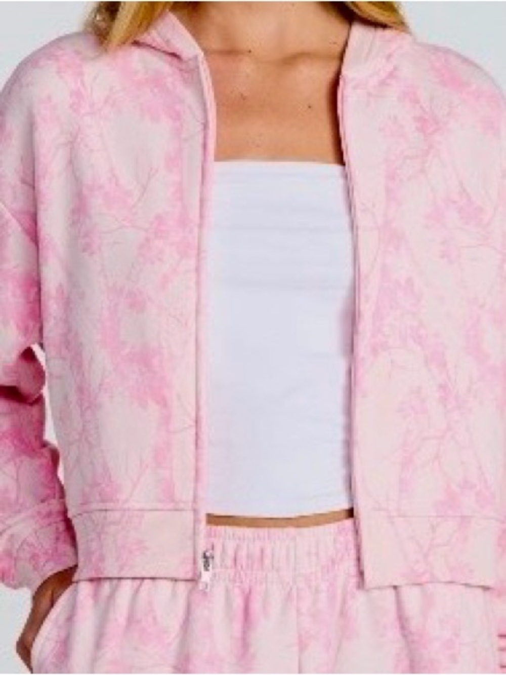 No Boundaries Pink Camo Zip Hoodie